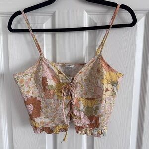 NEW American Eagle women’s Boho/hippie Flower cropped tank top/Cami size medium